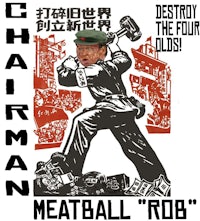 a poster with the words meatball rob