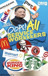 a poster with the words opps all service workers