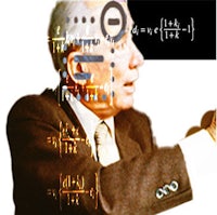 a man in a suit and tie is holding a calculator