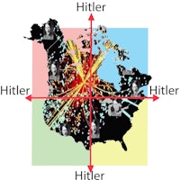 a map showing the locations of hitler in the united states